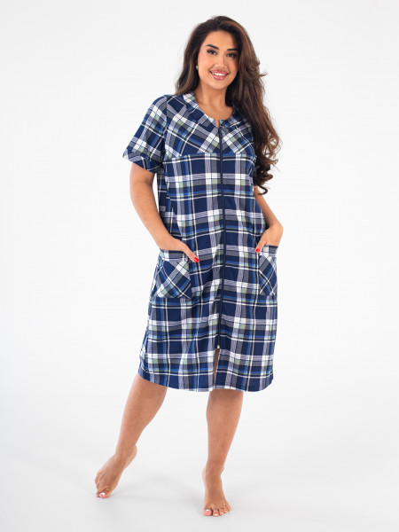 Халат женский кулирка на молнии Халат женский кулирка на молнии